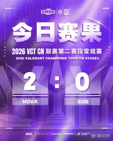 VCT CN第二赛段,EDG意外0-2不敌NOVA
